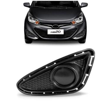 Imagem de Moldura Grade Farol Milha Hb20 2012 2013 2014 2015 Sem Furo - G. Compo