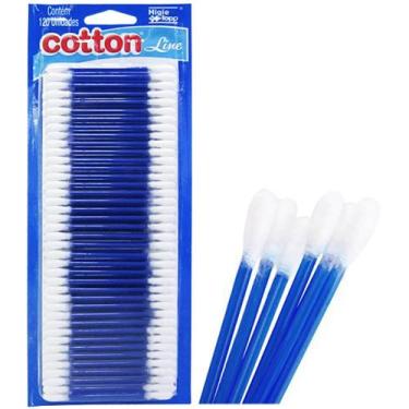 Imagem de Hastes Flexíveis Cotton Line 120 Unidades Cotonete Caixa Com Pontas Al