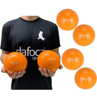 Imagem de Kit 4 Bolas de Peso 1Kg Toning Ball Heavy VP1061 Vollo Sports Laranja