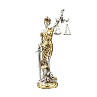 Imagem de Dama Da Justiça Dourado 21.5cm - Enfeite Resina - Tasco