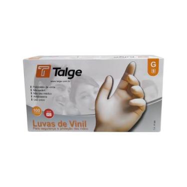 Imagem de Luva Vinil Sem Pó Tamanho G 50 Pares Talge