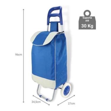 Imagem de Carrinho de Compras Leva Tudo Bag Colorido Suporta Até 30kg - OPEN TRA