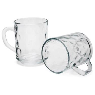 Imagem de Xícara de Chá Vidro Oval 245ML 3 Peças - Wincy Casa