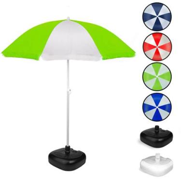 Imagem de Guarda-Sol Praia Camping Piscina Pescaria 1.8m FPS 70 Poliéster + Base