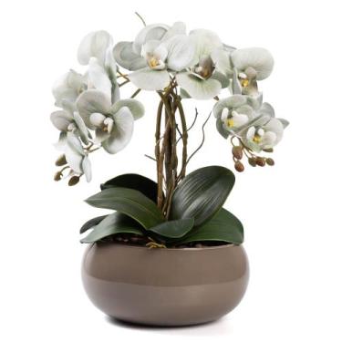 Imagem de Arranjo De Orquídea 4 Hastes Flor Artificial Centro de Mesa Decorativo