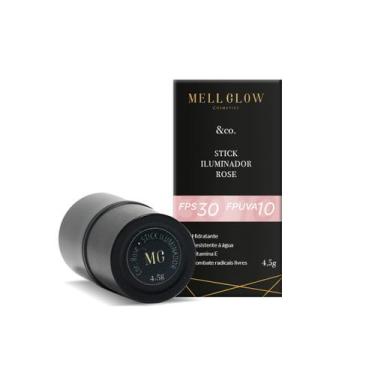 Imagem de Blush iluminador rosé - FPS 30 - FPUVA 10 - 4,5g - stick - Mell Glow