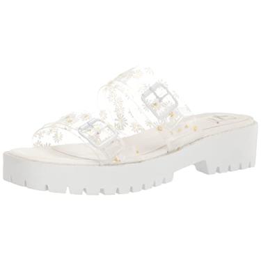 Imagem de Dirty Laundry Sandália feminina Riske Daisy Slide, Transparente., 40