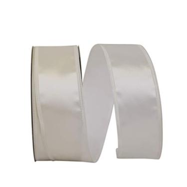 Imagem de Reliant Ribbon Fita de borda com fio Dyna Satin Ez, 5,7 cm x 45 m, marfim