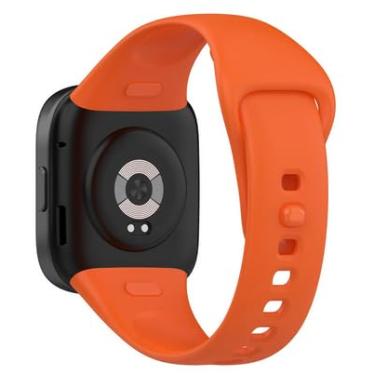 Imagem de Pulseira Silicone Borracha Para Xiaomi Redmi Mi Watch 3 M2216W1 (Laranja)