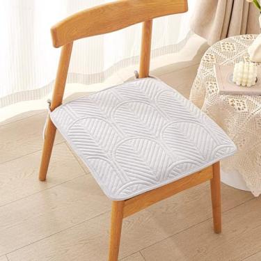 Imagem de PENGKTXXY Almofada de cadeira antiderrapante com laços para quatro estações, cor sólida, almofada de assento de escritório, supermacia, para cadeira de mesa, cadeiras de jantar, cadeira de cozinha