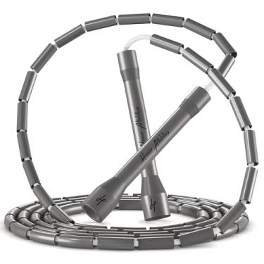 Imagem de Honor Athletics Corda de pular com contas 2.0 – ajustável com alças inquebráveis e contas inquebráveis para treinamento físico aprimorado (prata galáctica)