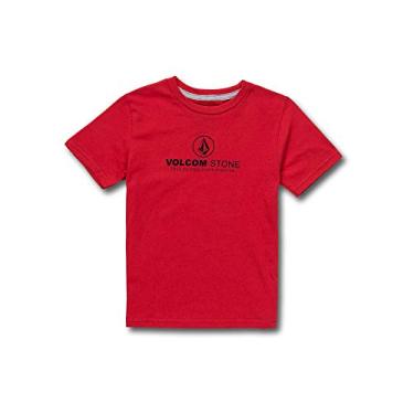 Imagem de Volcom Camiseta básica de manga curta super limpa para meninos, Verdadeiro vermelho, 4 Anos