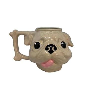 Imagem de Caneca de Cerâmica 3D em Formato de Pug