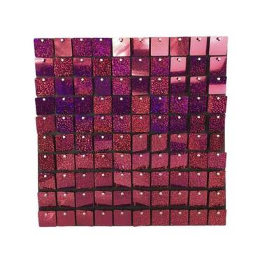 Imagem de Painel Metalizado Shimmer Wall Rosa Holográfico - 30x30cm - 1 unidade 