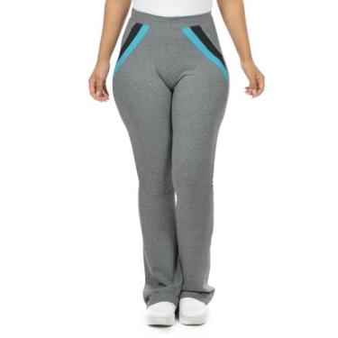 Imagem de Calça Canelada Carisma Fenomenal, Mescla esc, C, Verde jade, G