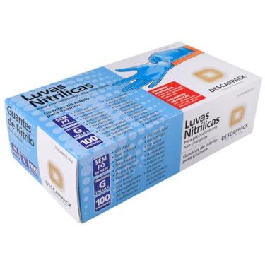 Imagem de Luva Nitrílica Azul Powder Free M - Descarpack