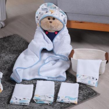 Imagem de Kit fraldinha e toalha capuz bebê maternidade - Monzillo Baby & Kids, 