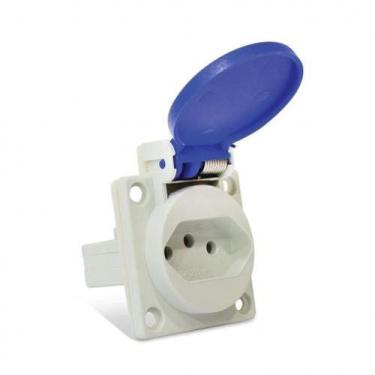 Imagem de Tomada Quasar Com Tampa 2P T 10A - Steck