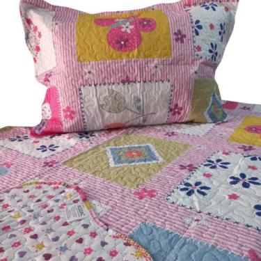 Imagem de Cobre Leito DuplaFace Colcha Solteiro Infantil Menina Menino - Rozac, 