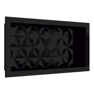Imagem de Nicho Para Banheiro 60x30 Mármore Sintético Cozimax Preto Textura