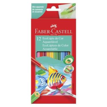 Imagem de Lápis de Cor Ecolápis Aquarelável 12 Cores Faber Castell - FABER CASTE