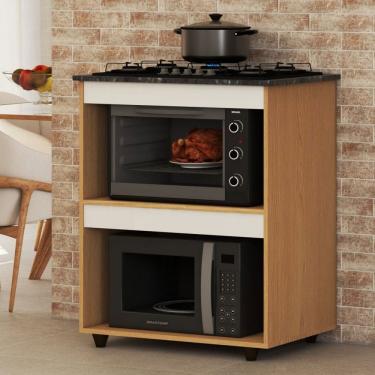 Imagem de Armário de Cozinha para Cooktop  Natural/Off White - Panorama Móveis