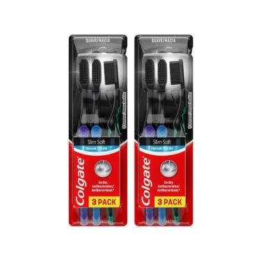 Imagem de Escova de Dente Colgate Slim Soft Black 6 Unidades