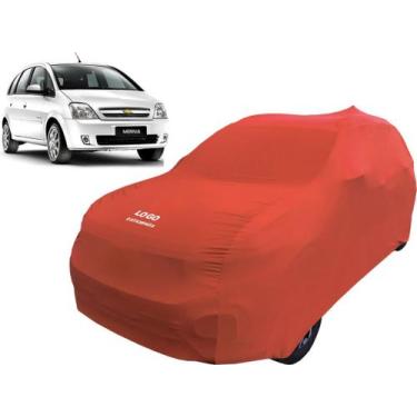 Imagem de Capa Automotiva Chevrolet Meriva Tecido Helanca Cor Preta - Mz, Vermel