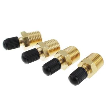 Imagem de MTQY 4 peças de válvulas de tanque NPT 1/10.2 cm válvula de latão com tampa bobina padrão 1/4 NPT rosca macho parede pendurado caldeira válvula de carregamento de cobre para compressores de ar e