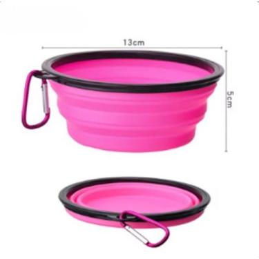 Imagem de Bebedouro e Comedouro de Silicone Portátil e Retrátil 650ml - Aloapet 