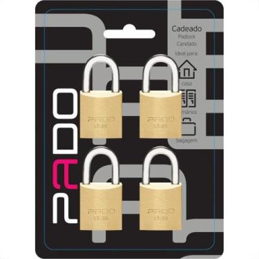 Imagem de Cadeado Pado Segredo Igual 25Mm Blister 4 Pecas
