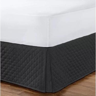 Imagem de Saia Para Cama Box Casal Queen Size Matelada Microfibra sem elastico -