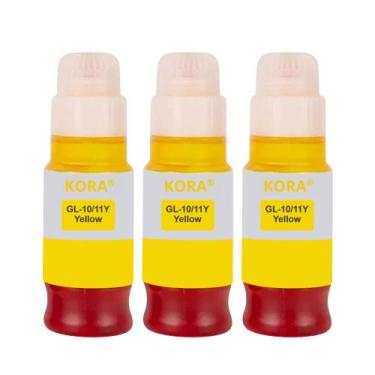 Imagem de Kit 3 Tinta Compativel P/uso Canon Gl-10 G7010 G6010 AMARELO - KORA