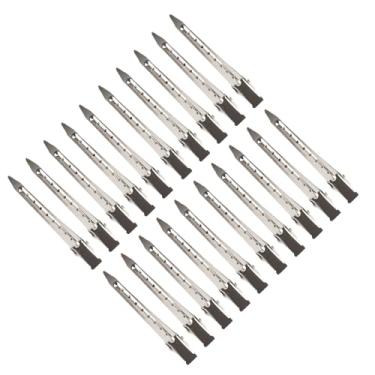 Imagem de 20 peças de clipes de cabelo de bico de pato de metal profissional jacaré grampos de cabelo para corte de cabelo para salão de cabeleireiro, clipes de bico de pato, design compacto