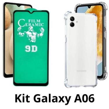 Imagem de Kit Capa Anti Impactos + Película de Cerâmica para Samsung Galaxy A06 