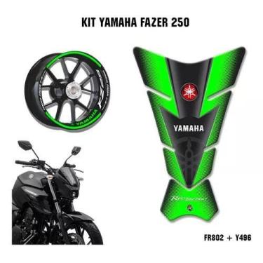 Imagem de Kit Adesivos Yamaha Fazer 250 Fz25  Friso  Tankpad Y498 - Resitank
