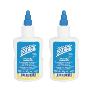Imagem de Kit 02 Colas Branca Escolar 40G Colapel - Maripel