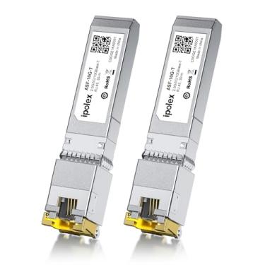 Imagem de Transceptor SFP+ 10G, módulo SFP+ para RJ45, módulo SFP+ CAT6a de cobre 10G-T, até 30 m, para Cisco SFP-10G-T, Ubiquiti UF-RJ45-10G, Meraki, TP-Link, Netgear e mais, pacote com 2