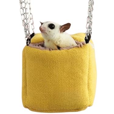 Imagem de Hamster gaiola de algodão cama suspensa para hamster refúgio planador de açúcar cama de hamster delicada cama de inverno ninho de porquinho da índia gaiola de rede rede de hamster ninho de pássaro