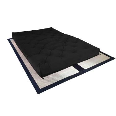 Imagem de Colchão Futon Casal Dobrável Sofa Cama Sarja