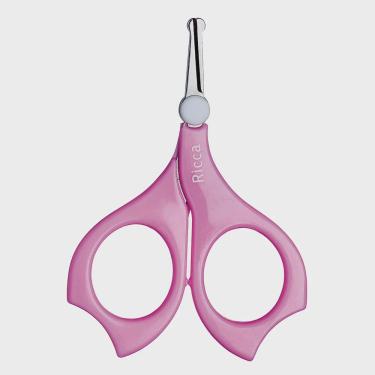 Imagem de Tesoura de Unha Baby Ricca Rosa 1 Unidade