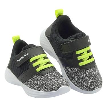 Imagem de Tênis Infantil Menino Pé com Pé Preto/Branco Com Fechamento Prático (Preto, BR, Criança de 4 a 8 anos, Numérico, 28)