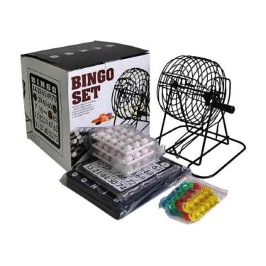 Imagem de Jogo de tabuleiro Bingo Lotto com Metal Rhombus 18 Cards