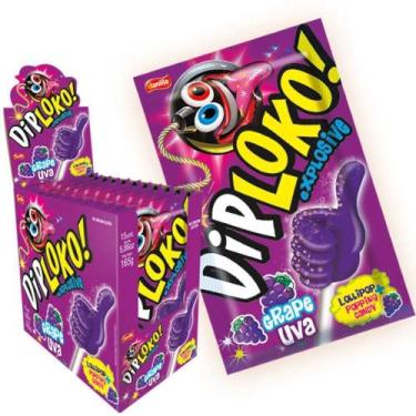 Imagem de Pirulito Explosivo Dip Loko Boom Uva 15X11G - Danilla - Danilla Foods