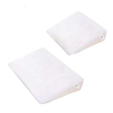 Imagem de Kit Travesseiro Antirrefluxo para Berço e Carrinho, Inclinação 15°, 100% Algodão, 2 Unidades