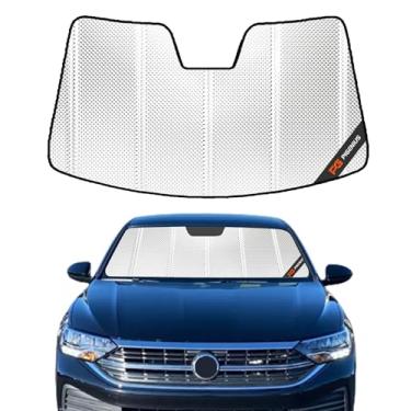 Imagem de Para-brisa para VW Jetta 2019-2024 com opção de câmera de espelho retrovisor. Para-sol para janela frontal com bolsa de armazenamento