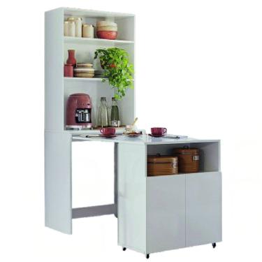 Imagem de Armário de Cozinha Multifuncional com Mesa Retrátil para Café Duo Kit`s Paraná
