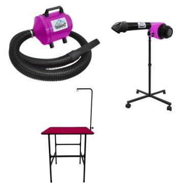 Imagem de KIT Soprador alpha, Secador Turbo, Mesa Fixa com Guia Trino Pet Profis