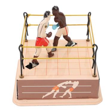 Imagem de Brinquedo de Boxe Relógio, Tema Nostálgico Boxing Ring Tin Toy Toy Coleção Decorativa Vintage, Brinquedos Colecionáveis ​​e de Corda Retro Feitos à Mão, Exibição Decorativa para