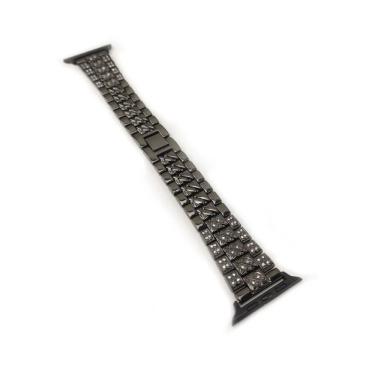 Imagem de Pulseira Relogio Smartwatch Luxo Pedra Strass Aço 3 Elos